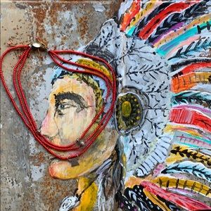 Authentic Indian Trading Beaded Necklace